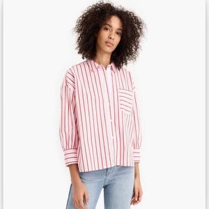 J. Crew Trifecta Stripe Poplin